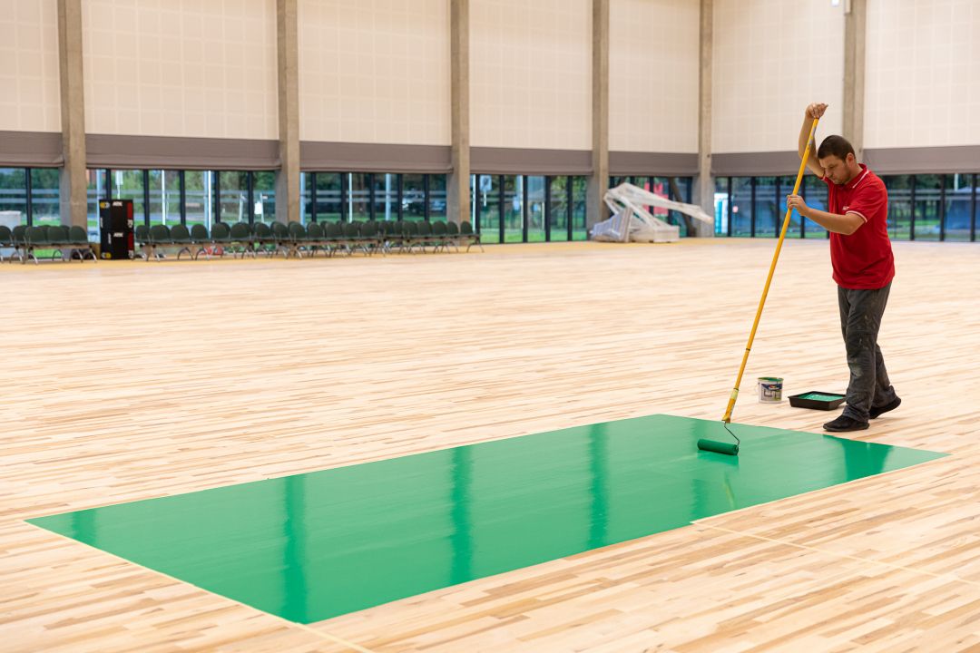 Sporta grīdās seguma atjaunošana