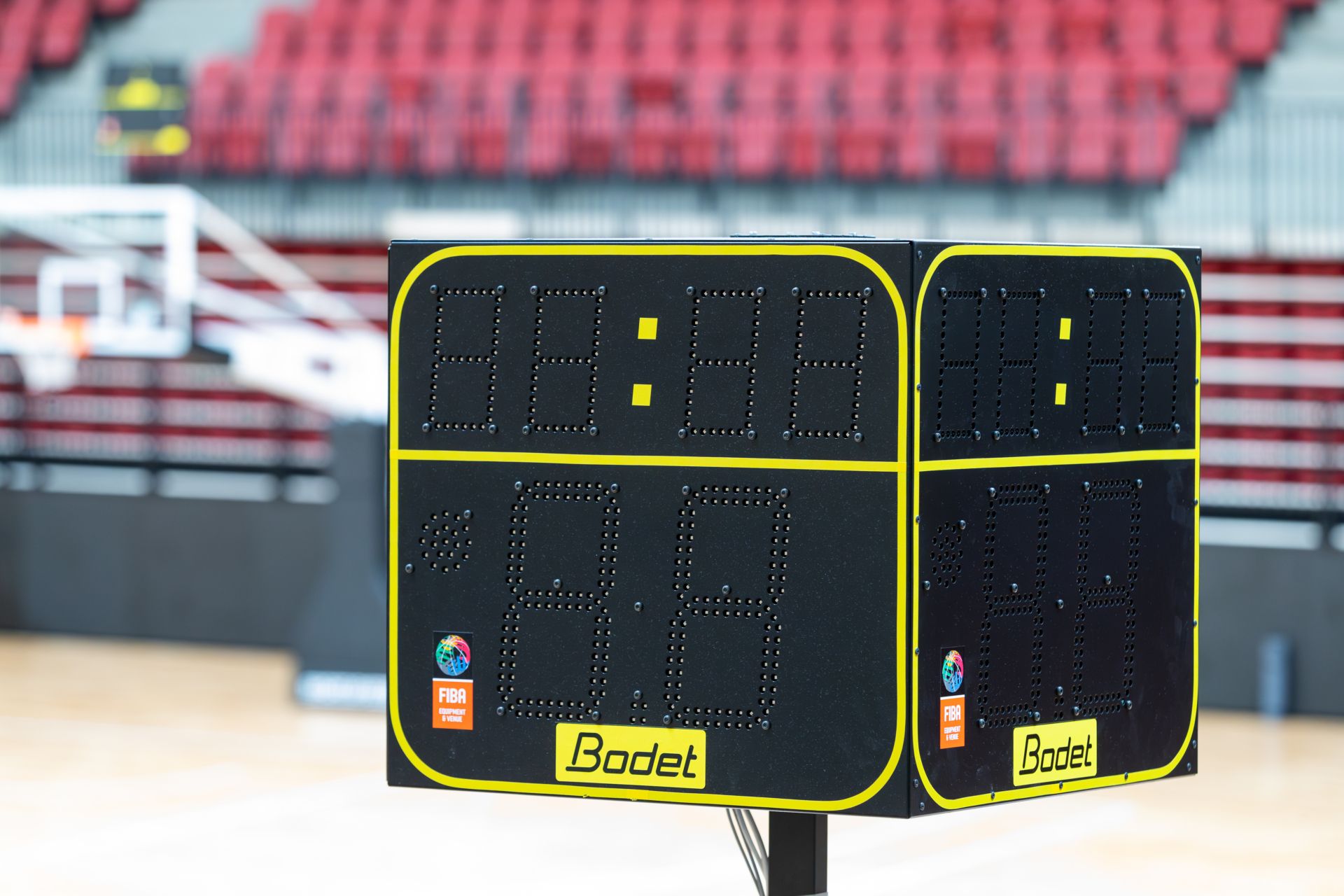 Komandu sporta spēļu halles uzbrukuma laika rādītājs